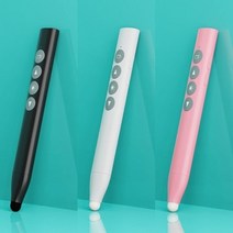다기능 스마트터치 전자그림판 플립펜 ppt 리모컨 펜시보 터치펜 교사용 충전 포인터, 핑크