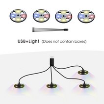 수경 재배기 채소 야채 상추 식물 가정용전체 스펙트럼 LED 성장 빛 6CM 라운드 램프 빨간색 파란색 흰색, 03 C-4pcs Lights USB