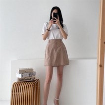 다잇템 여자 클래식 데일리 쁘띠 민무늬 치마 (7592777)
