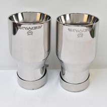 배기튜닝 자동차머플러 스팅어튜닝 머플러팁 가변배기 소리박 배기튜닝 자동차 배기 테일 파이프 밝은 스테인레스, 67- 101mm