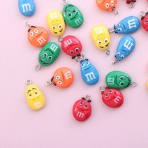 1개)엠초콜릿 캐릭터 팬던트 키링 참 장식, 그린