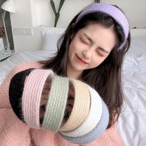 [알엔리빙][무료배송]헤어밴드 울 여자 머리띠 여성 겨울 파스텔톤 니트 예쁜 8컬러