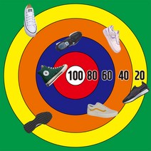 메리팡 신발양궁 신발던지기 과녁판 다양한 사이즈 색상, 1.5m, 점수디자인, B-TYPE