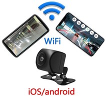 후방카메라 주차라인 어라운드뷰 탑차후방 ahd 1080p 무선 자동차 후면보기 wifi 170도 역전 대시 캠 hd 야간 투시경 미니 주차 for iphone android, 만능인, 12v