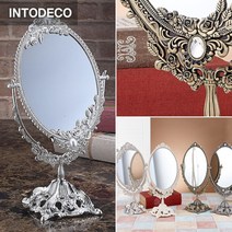 화장대 탁상 양면 거울 국내제작 로즈스타(소) 색상 4가지, 색상:주석