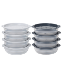 [BM] 국내산 모던쿡 전자렌지 냉동밥 보관용기 밀폐 소분용기 450ml 8개 세트, 02. 연그레이