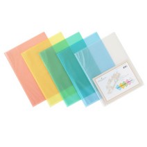 문화/PP 투명클리어화일 A4 6P F427-7/1팩=10입, 적색
