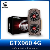 그래픽카드 veineda gtx 960 4gb gpu 128bit gddr5 비디오 gtx 960 4gb nvidia geforce dvi 게임용으로 리퍼브, 없음