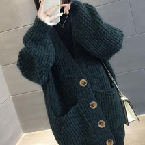 예니브 두툼한 여성 니트 가디건 아우터 스웨터 빅사이즈 +사은품