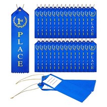 1위 수상 리본 메탈릭 금박 프린트 대회 스포츠 이벤트용 활동 카드 및 끈 포함, 02 45Pcs