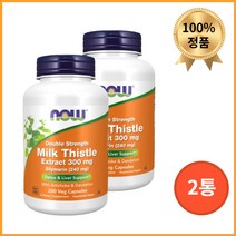나우 푸드 더블 스트렝스 밀크 씨슬 추출물 300mg 베지캡슐 200정 실리마린 2통, 1개, 기본