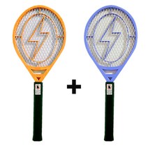 한일 전기모기채 파리채 건전지형 충전형 1+1 랜덤, 대형 x2개 (색상랜덤)