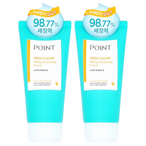 포인트 딥 클린 휩 클렌징 폼 175g 1+1 메이크업과 노폐물 미세먼지 모두 말끔히 세정!, 2개