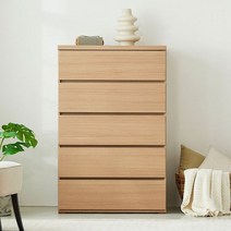 모던하우스 가구 스탠다드 5단 서랍장 W800 (네추럴오크) CF0522006, 내추럴오크