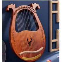 미니 하프 악기 피아노 배우기 쉬운 휴대용 마호니 솔리드 우드 거문고 피아노 틈새, 16스트링 비커피