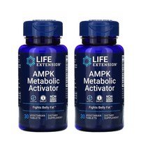 라이프익스텐션 AMPK Metabolic 메타볼릭 액티베이터 효소 30베지타블렛 2팩, 2개, 30정