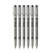 SAKURA 피그마 마이크론 01 젤잉크펜 0.25mm, 블랙, 6개