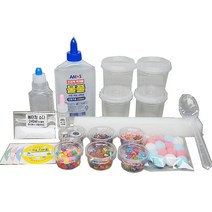 맘아트 DIY 쿠쿠 슬라임 만들기 키트 140ml 4통 수제, 단품