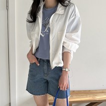주디앤 여성 소노 밑단 스트링 바람막이 자켓