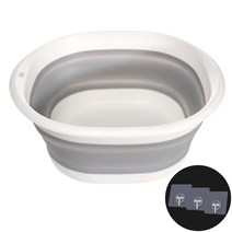 넘버원리빙 접이식 사각 대야 (대형) 폴딩 다용도 세수 세면대야, 그레이