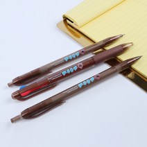 필기감좋은 항균 볼펜 캐릭터 특이한 볼팬 펜 3색 0.7mm 심 삼색 샤프 3종 선물용 잘써지는 판촉 선물 판촉물 필기구, 디자인, 1색볼펜