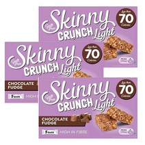 Skinny Crunch Light Chocolate Fudge Bars 스키니 크런치 라이트 초콜릿 퍼지 바 19g 5개입 3팩, 3개