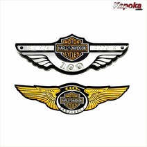 [KT알파쇼핑]D21 할리데이비슨 엠블럼 스티커 뱃지, 골드_W8B0777