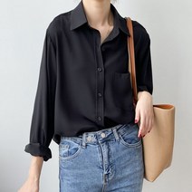 여성용 흰색 셔츠 탑 턴 다운 칼라 솔리드 여성 캐주얼 오숙녀 탑스 봄 여름 블라우스