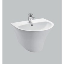 이누스 INUS IL673E 반다리 라운드 세면대 대형 세면기(일체형), 1개, white