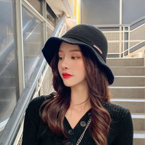 은창]울 로맨틱 디테일 페도라 모자 보온 가을 겨울 여성 벙거지 히트 선물 단체 사은품 햇 챙