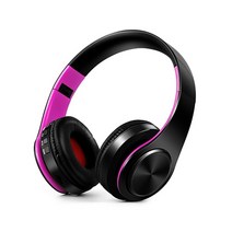 콜센터헤드셋 전화기헤드셋 게이밍헤드셋 hifi 스테레오 이어폰 블루투스 헤드폰 음악, 협력사, 핑크 블랙