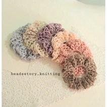 뜨개DIY 쉬운뜨개 블링블링헤어슈슈 카롤버젼 하루완성, 8.darkred