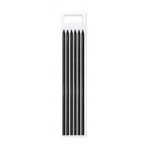 리필 리드 및 내장 샤프너가 있는 단단한 목수 연필 스크라이버 목재 바닥 마킹 목공, 05 6pcs Black refill