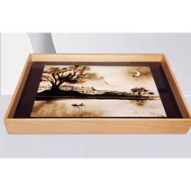 샌드 아트 박스 모래 놀이 그림판 LED 스크린 보드, 56x36cmㅣ3색조명