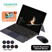 무선키보드 레트로키보드Microsoft Surface Pro 3 4 5 6 7 8 9 Pro X Go 1 2 3 용 무선 키보드 백라이트, 한개옵션2, 04 RGB PRO34567 Mouse, 01 English