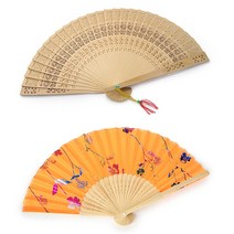 민속 부채 공예품 외국인 선물 자수 대나무 실크 판촉물 선풍기, B타입