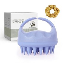 두피관리용 머리마사지기 Sndyi Scalp Massager Shampoo Brush 실리콘 모가있는 두피 스크러버 비듬 제거 용 각질 제거제 모발 성장 마사지기 관리 습식 건식, [06] 제비꽃