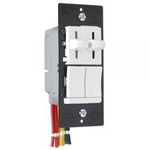 Legrand-Pass & Seymour LSDC163PWV 듀얼 컨트롤 슬라이드 프리셋 싱글 폴 디머 화이트