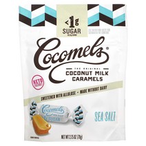 Cocomels 코코넛밀크 캐러멜 무설탕 바다 소금 78g(2.75oz) 3팩