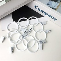 (헨리제이에스)커튼집게링 커튼고리패브릭걸이부자재, 쿠팡50억 커튼링 블랙 38mm