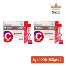 고려은단 MEGADOSE 메가도스C 3000 비타민C 100포 2개 면역케어 면역강화, 단품, 단품