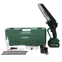 나리온 8인치 무선 체인톱 충전식 전기톱 전동톱 배터리 1개 세트, 8인치 체인톱 배터리 2개 세트, 1세트