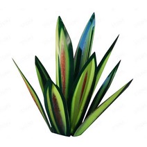 DIY 금속 마당 예술 Agave 선인장 공장 소박한 조각 홈 정원 인형 야외 장식 꽃 식물 인공 액세서리, 03 Green
