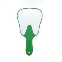 치면착색제 교정용왁스 치과용 고리 유아 아기치실 핸들 치과 거울 치아 모양의 깨지지 않는 입 이 귀여운 거울 구강 위생 플라스틱 구성하다 치과 의사 시험 검사, 초록