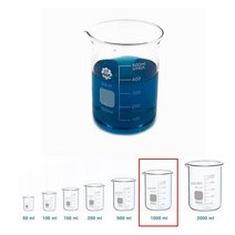 중학교 액체가열 과학실험용 1000ml 유리 비이커 증류용 연구실 실기 눈금표시 계량컵