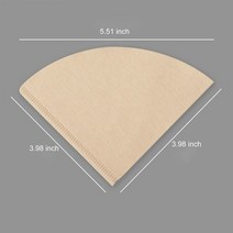 커피필터 자연 v 모양 종이 콘 v60 드립퍼 컵 에스프레소 커피 드립 도구 종이 필터, 처럼
