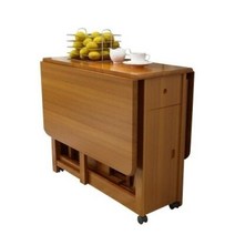 [해외] 단단한 나무 식탁 접이식 간 소형 미니 직구, 1.teak 색상
