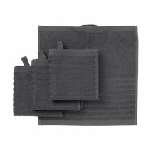 이케아 복셴 핸드타올 다크그레이 30x30cm 4개 203.536.23, towel