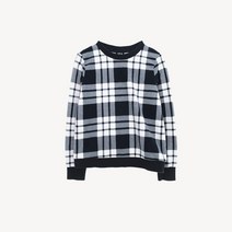 UNIQLO 유니클로 벌키체크 후리스 맨투맨 WOMAN_L
