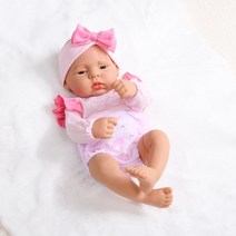 40cm 아기 다시 태어난 인형 장난감 방수 아기 인형 전체 실리콘 실물 같은 진짜 비비 다시 태어난 인형 장난감 소녀 어린이 39s 장난감 선물, 소녀의 몸, 핑크 3